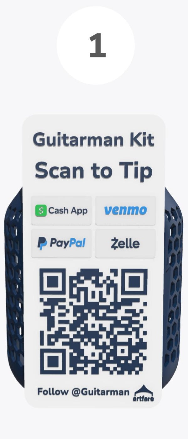 How it Work - scan QR code to pay tip donate