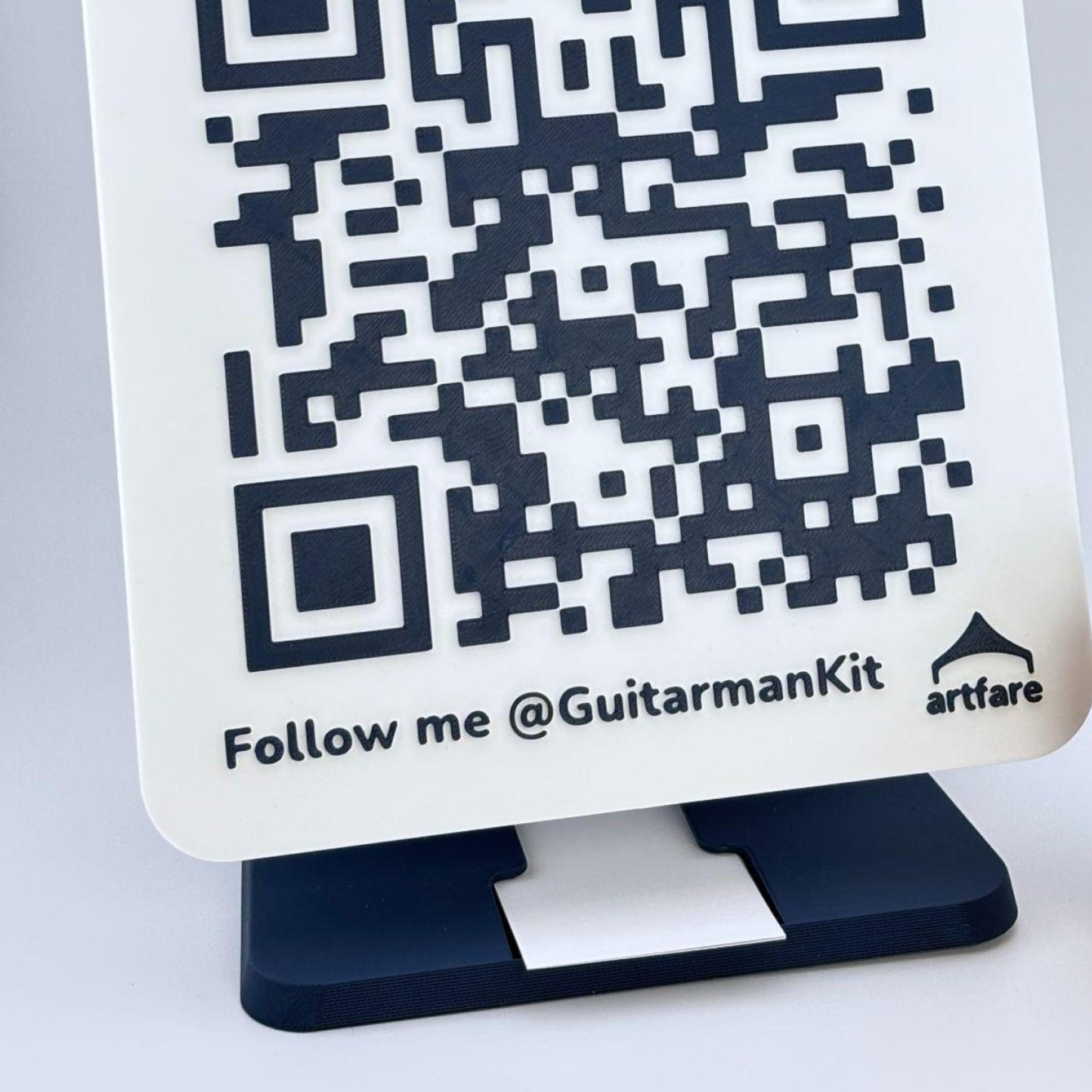 Artfare Mega QR payment sign business card holder detail