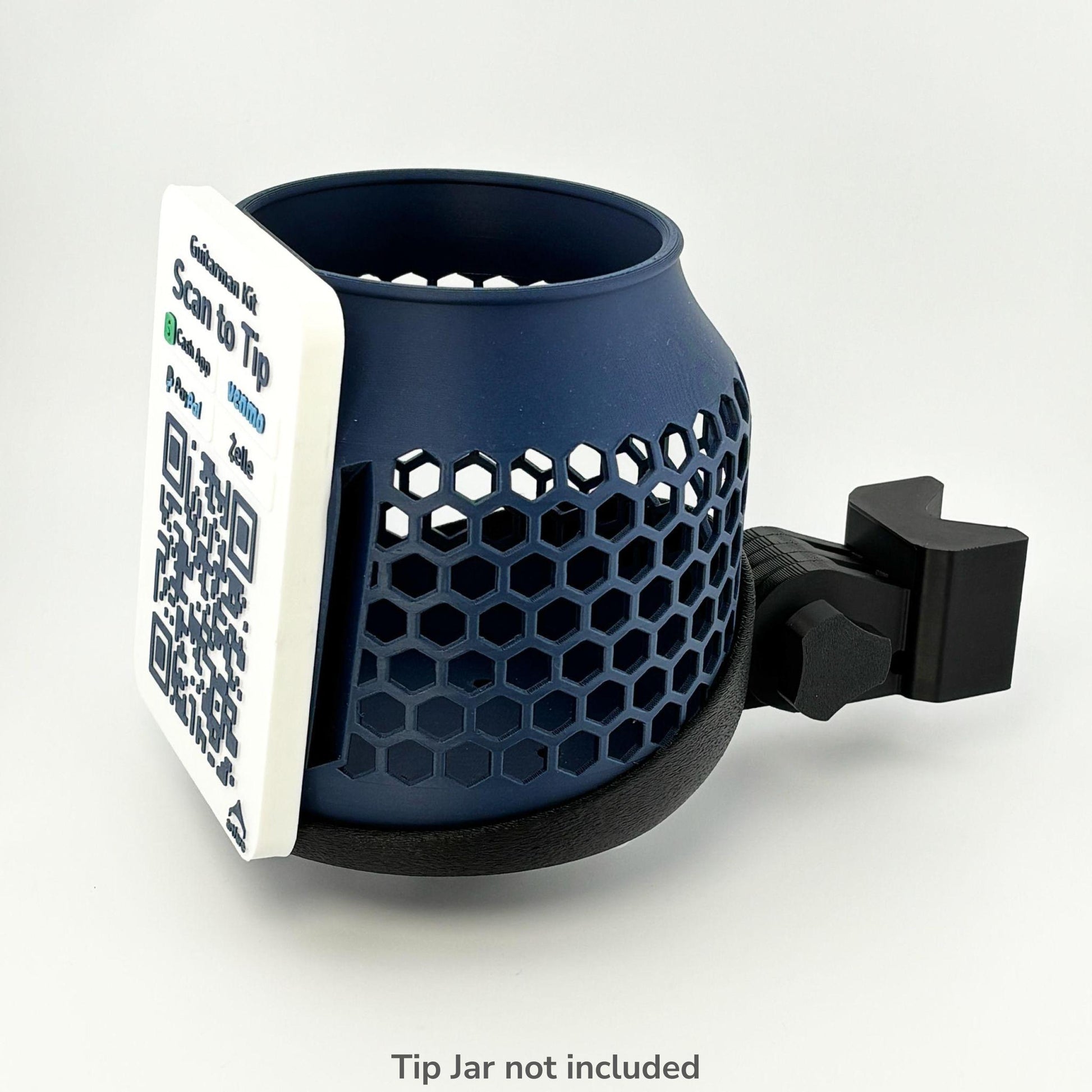 Compact Artfare Tip Jar on Card Holder Mount