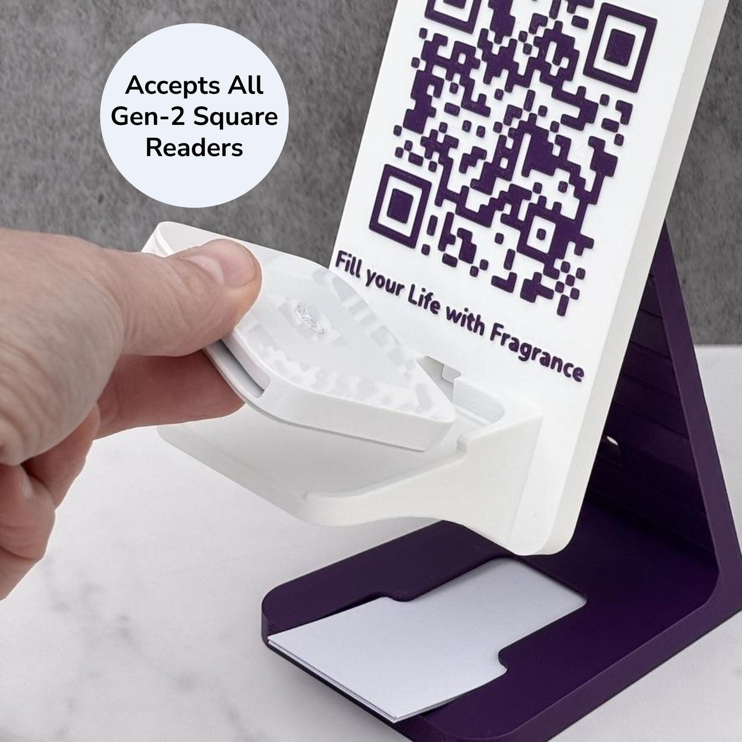 Artfare Ultra Square Purple card holder close for Square readers