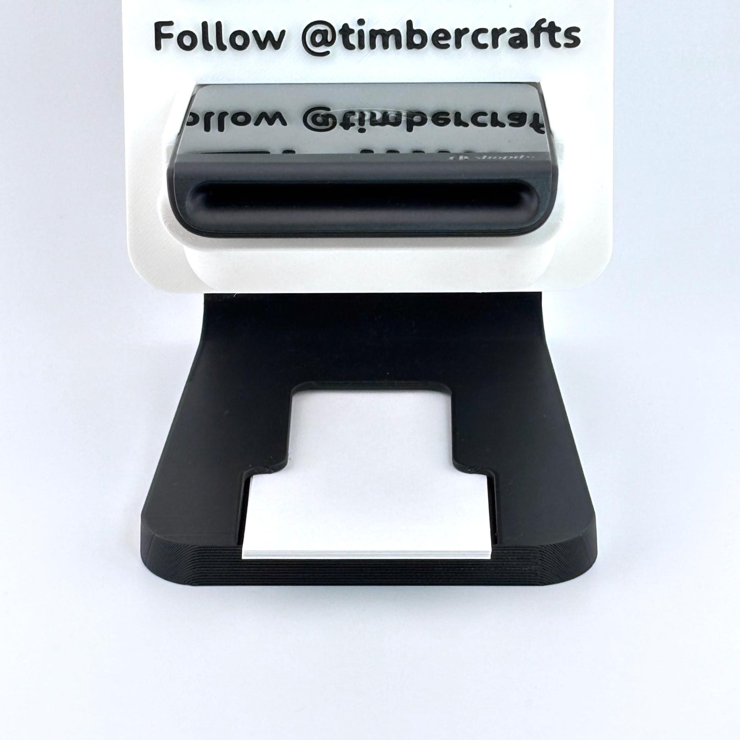 Artfare Ultra QR payment sign with Shopify reader holder business card holder close up
