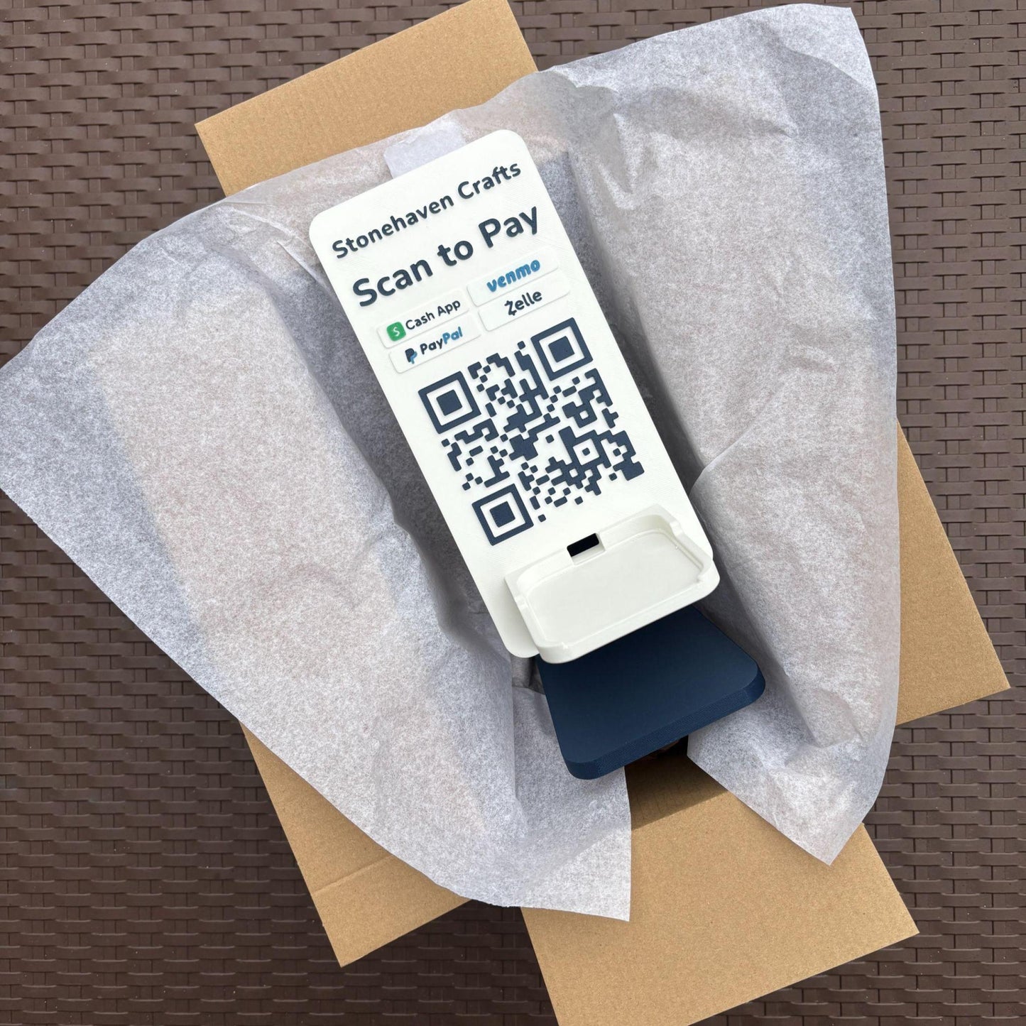 Artfare Ultra QR payment sign with Square reader holder unboxing