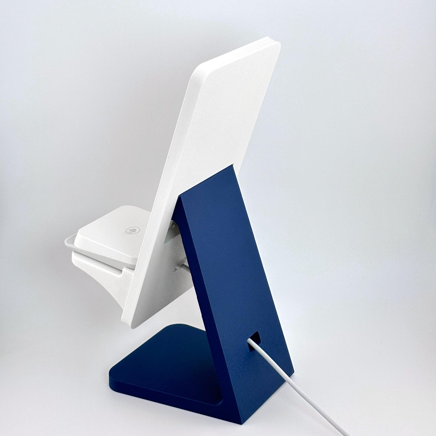 Artfare Ultra QR payment sign with Stripe reader holder rear angle
