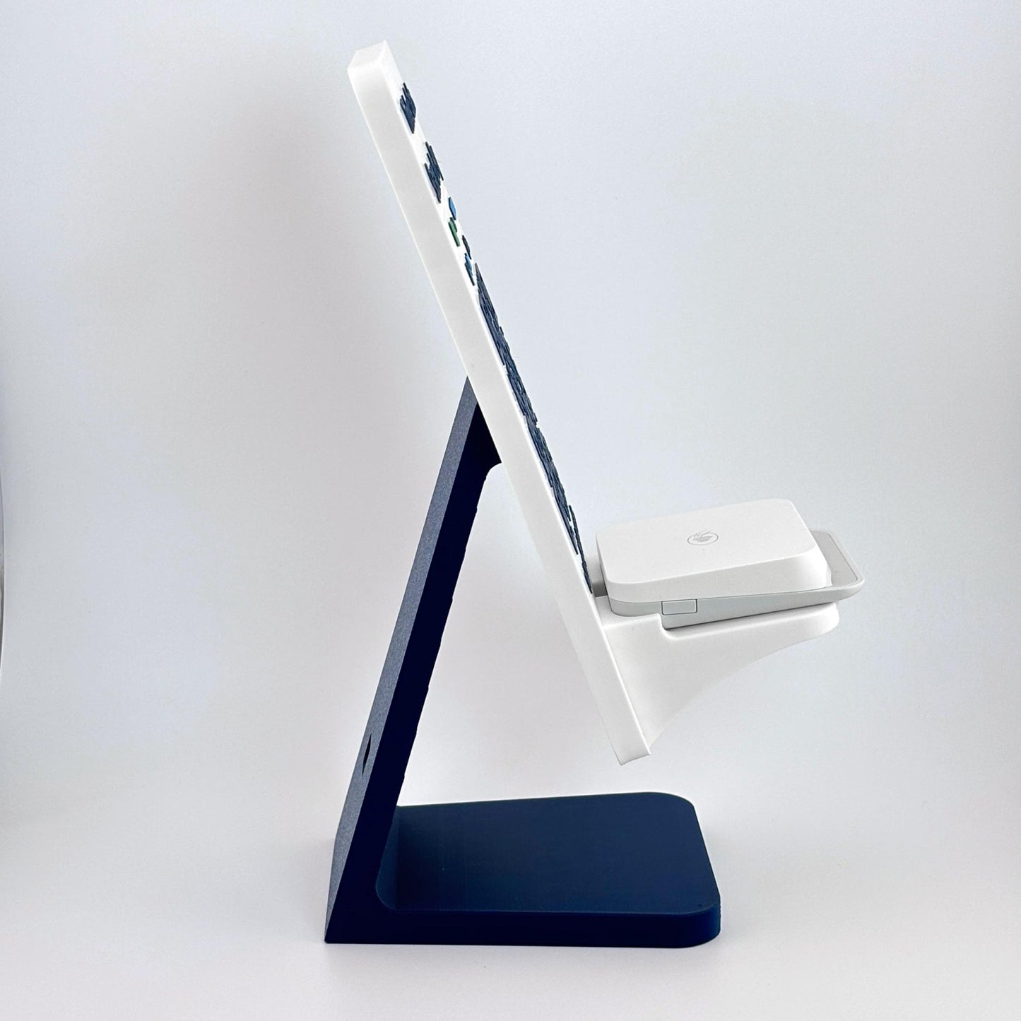 Artfare Ultra QR payment sign with Stripe reader holder side profile