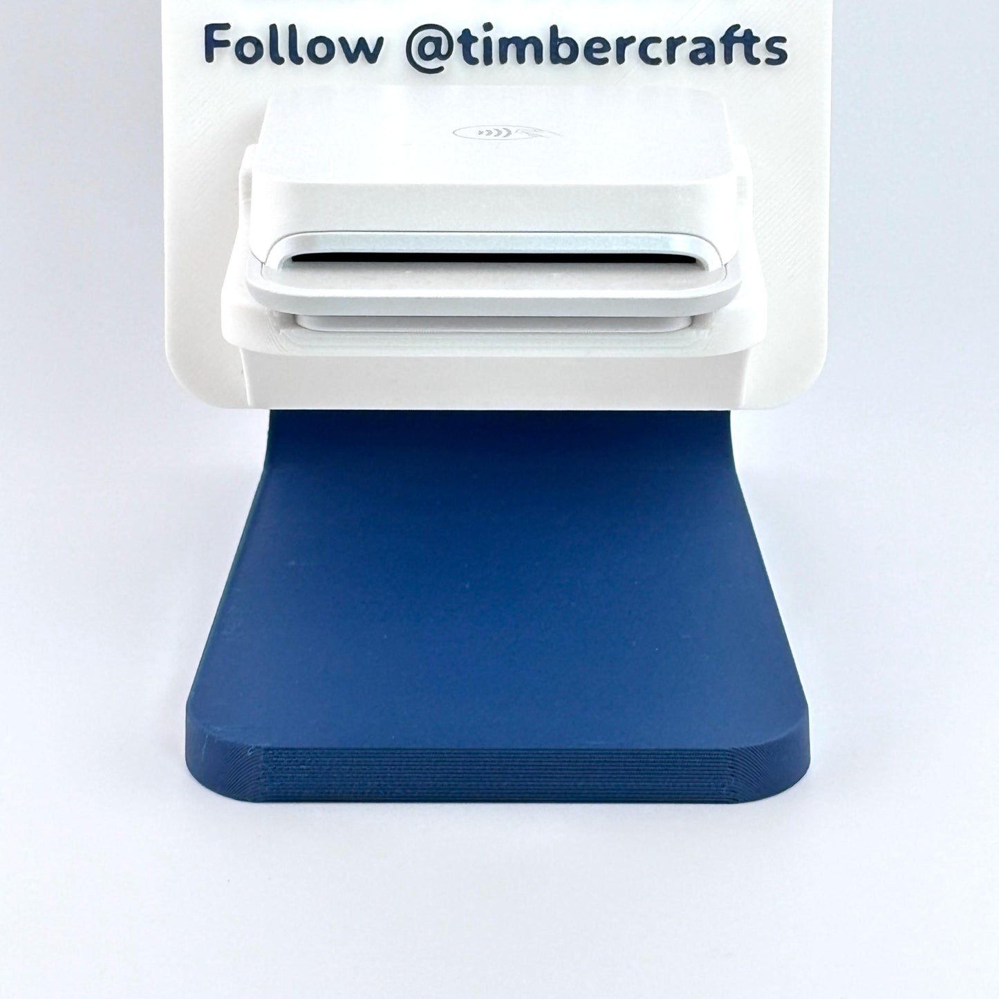 Artfare Ultra QR payment sign with Stripe reader holder front view Counter stand  close up